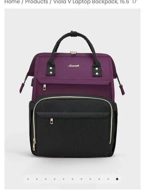 Lovevook Viola V Purple and Black Laptop Backpack